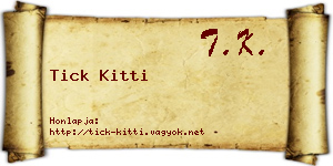 Tick Kitti névjegykártya